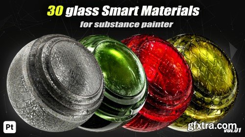 Artstation - 30 Glass Smart Materials For Substance Painter_vol01