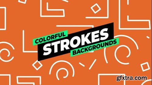 Videohive Colorful Strokes Backgrounds 53768680