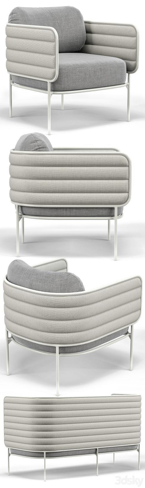 Capsule Outdoor Settee And Lounge Chair