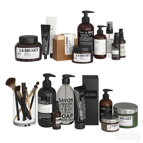 Bathroom Decor Accessories and Cosmetics - Dark