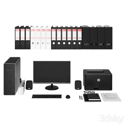 Office black pc set