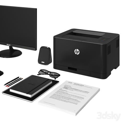 Office black pc set