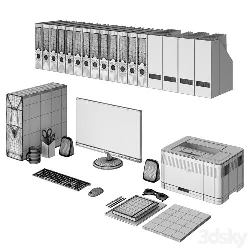 Office black pc set