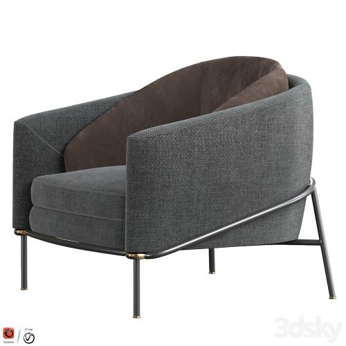 Fil noir armchair