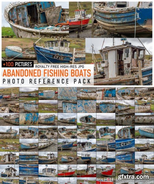 100+ Abandoned Fishing Boats - Photopack