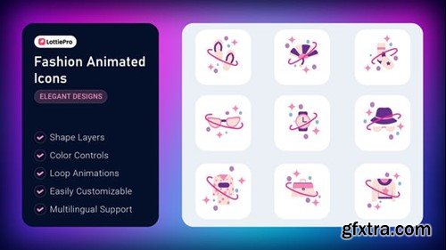 Videohive Fashion Animated Icons 53537400