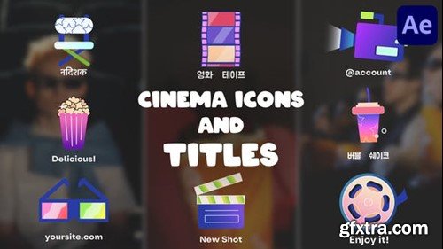 Videohive Cinema Icons And Titles for After Effects 53782919