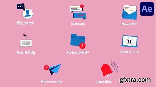 Videohive Communication Icons And Titles for After Effects 53783017