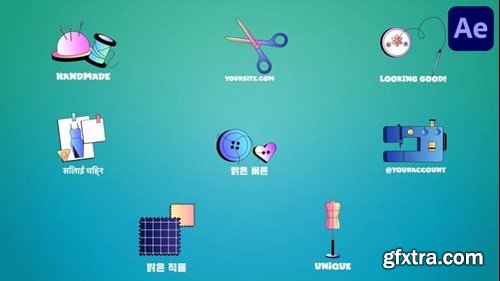 Videohive Sewing Icons And Titles for After Effects 53781949