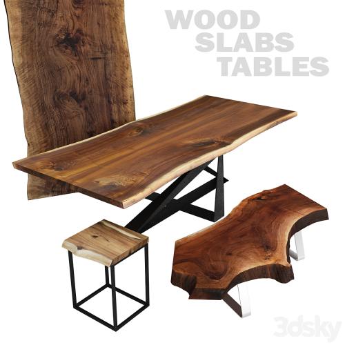 Wood slabs tables