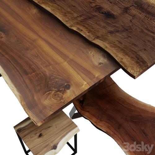 Wood slabs tables