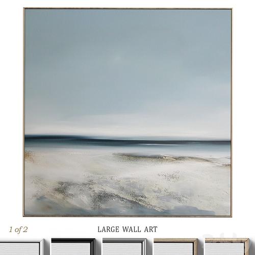 Large Living Room Abstract Neutral Wall Art C-411