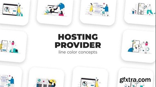 Videohive Hosting provider - Line Color Concepts 53707076