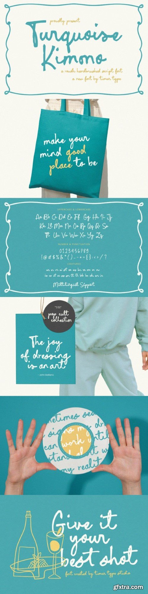 Turquoise Kimono Font