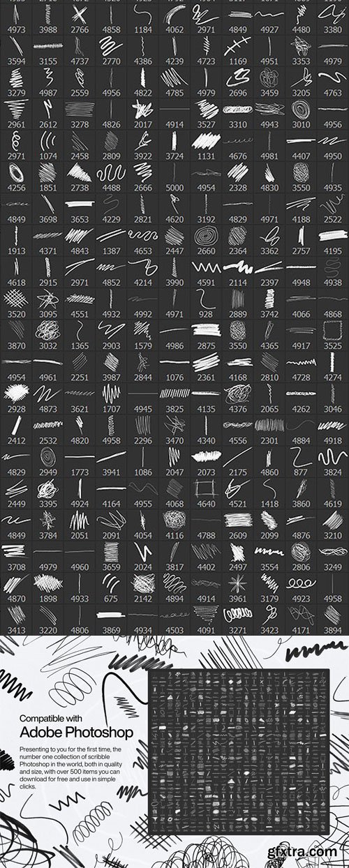 Scribble Brushes for Photoshop