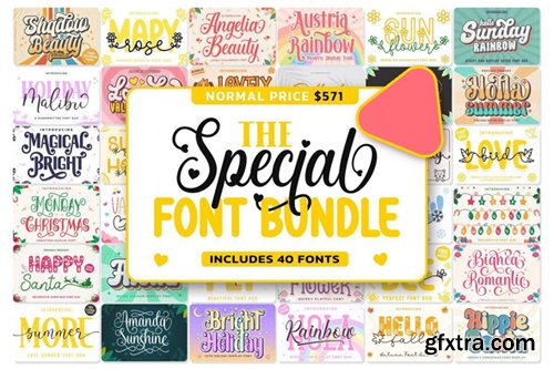 The Special Font Bundle - 40 Premium Fonts