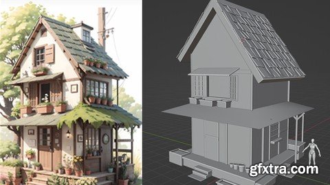 Charming Cottage in Blender, Substance Painter & UE 5.3