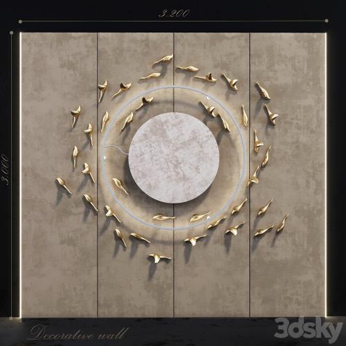 Decorative panel_Birds Gold 6