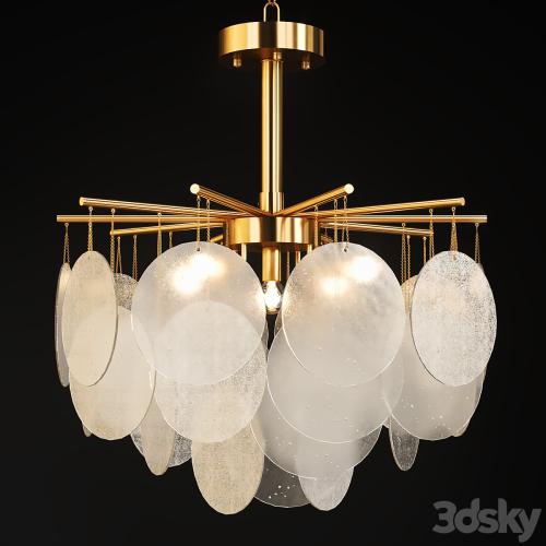 Chandelier with hanging glass plates FROST B