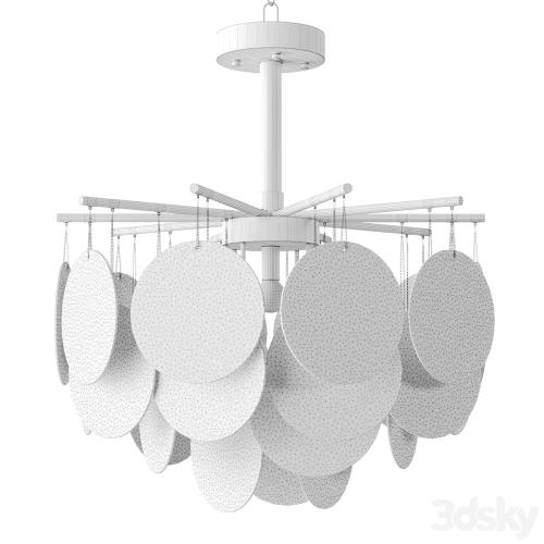 Chandelier with hanging glass plates FROST B