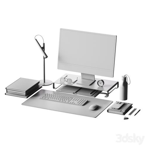 Decor for the workplace with a set of Apple equipment