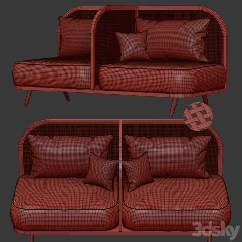 Two-seater restaurant sofa TS2 / Double sofa