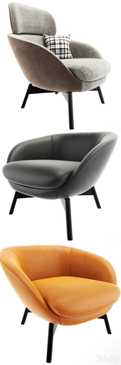 Minotti Russell Arm Chair Set