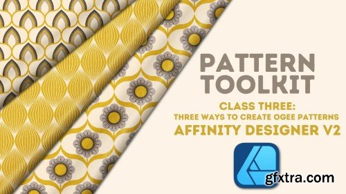 Surface Pattern Design in Affinity Designer V2 | Ogee Patterns Three Ways