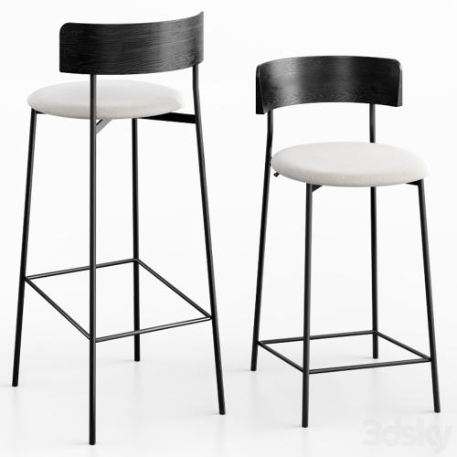 Friday bar stool black