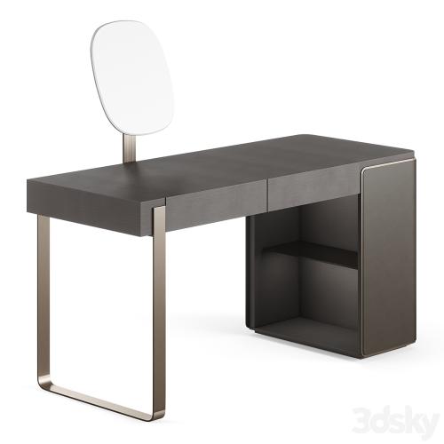 Fendi Icon Lady Desk with Mirror (Charcoal Fiddleback Sycamore)