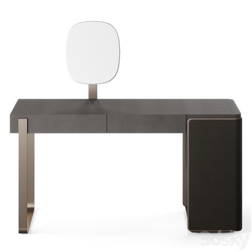 Fendi Icon Lady Desk with Mirror (Charcoal Fiddleback Sycamore)