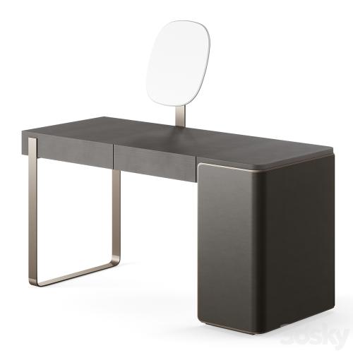 Fendi Icon Lady Desk with Mirror (Charcoal Fiddleback Sycamore)