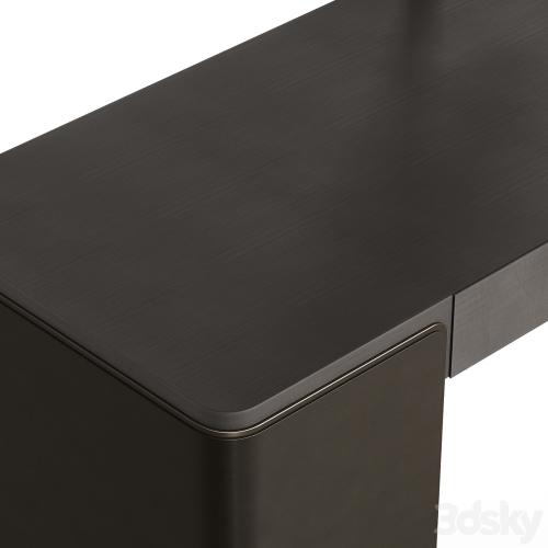 Fendi Icon Lady Desk with Mirror (Charcoal Fiddleback Sycamore)