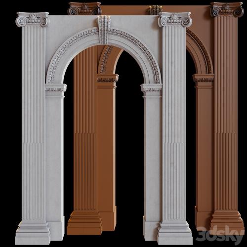 Stucco column arch