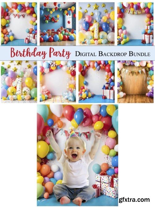 Birthday Party V1 Digital Backgrounds