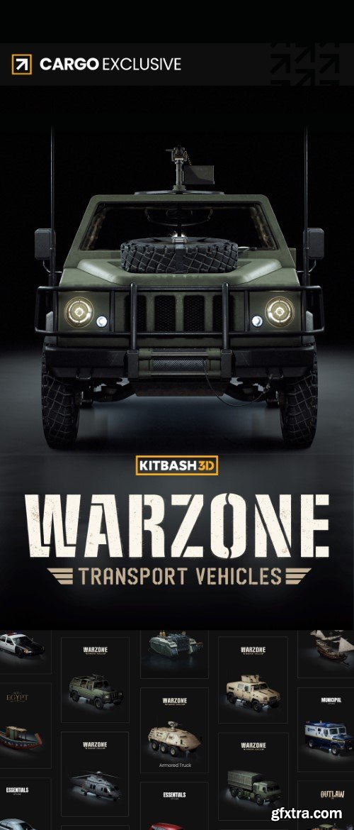 KitBash3D - Warzone Transport Vehicles