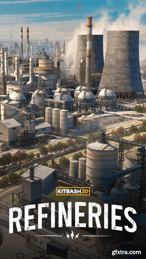 KitBash3D - Refineries