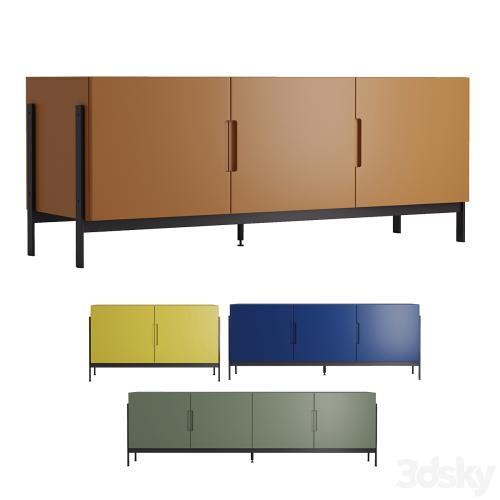 LOW RECTANGULAR FLOAT SIDEBOARD. Novamobili.