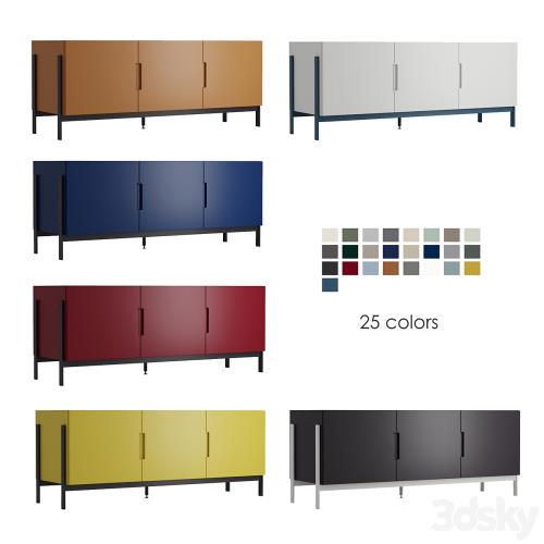 LOW RECTANGULAR FLOAT SIDEBOARD. Novamobili.