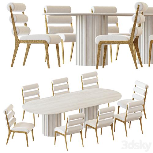 Baker Huxley Dining Table and Lucca Chair