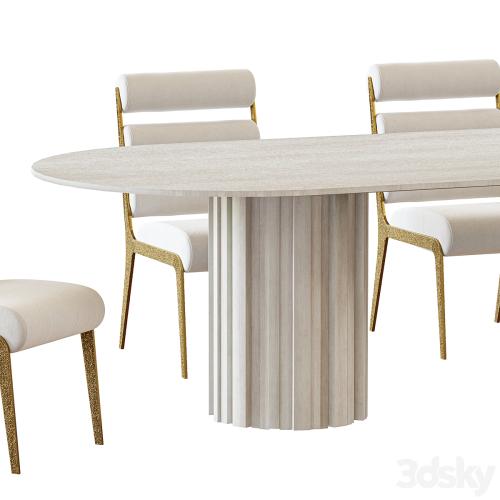 Baker Huxley Dining Table and Lucca Chair