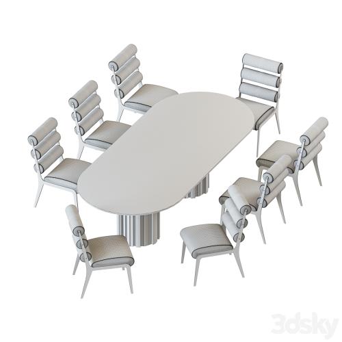 Baker Huxley Dining Table and Lucca Chair