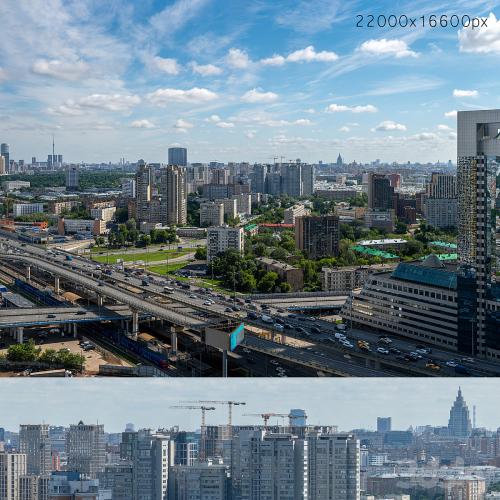 Panorama of Moscow from the flour-grinding passage v2