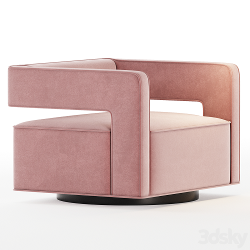 Booth Performance Velvet Swivel Armchair