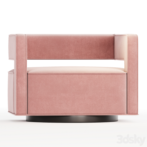 Booth Performance Velvet Swivel Armchair