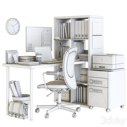 IKEA KALLAX office workplace with FLINTAN chair