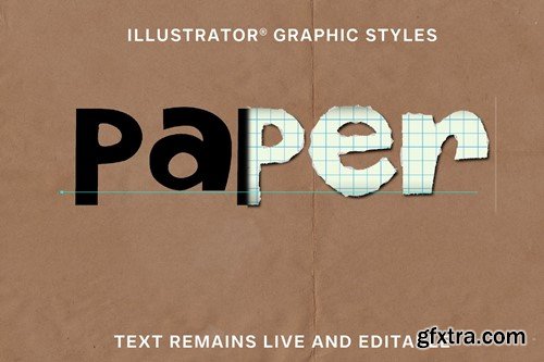 Torn Paper Text Styles for Illustrator 8U9RN98