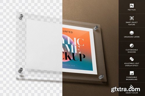 Wall Acrylic Frame Mockup 6835CZ3