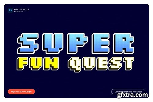 Cartoon Game Title Text Effect 22X4FF2