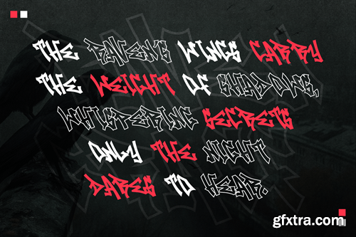 Raven Graff - Outlined Monoline Graffiti Font XMRFDER